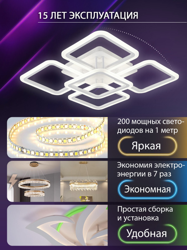 Накладная люстра Natali Kovaltseva LED LAMPS 81446