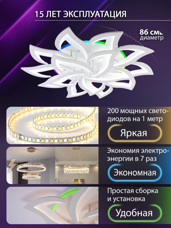 Накладная люстра Natali Kovaltseva LED LAMPS 81437