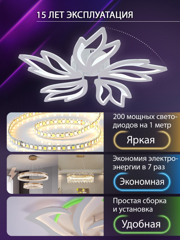 Накладная люстра Natali Kovaltseva LED LAMPS 81118/4C