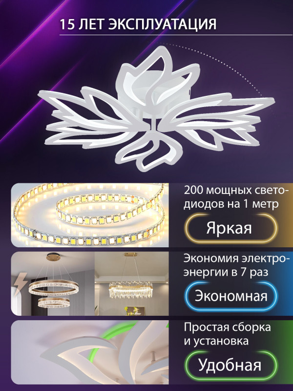 Накладная люстра Natali Kovaltseva LED LAMPS 81118/5C