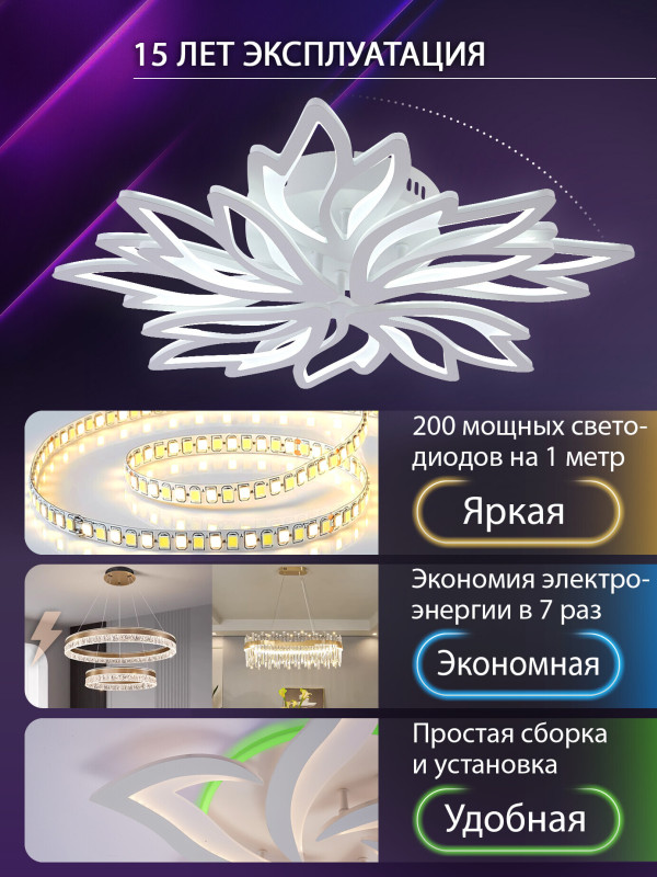 Накладная люстра Natali Kovaltseva LED LAMPS 81118/6C