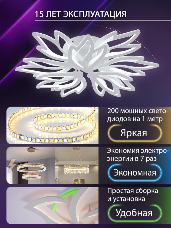 Накладная люстра Natali Kovaltseva LED LAMPS 81118/7C