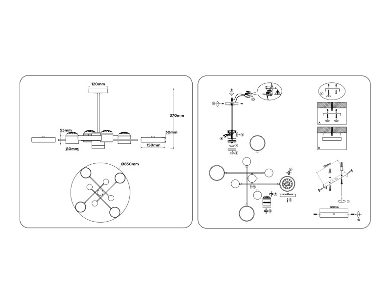 Люстра на штанге Ambrella Light FL51627