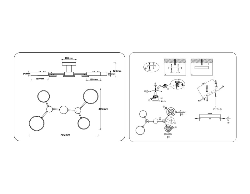 Люстра на штанге Ambrella Light FL4860