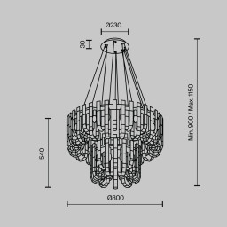 Подвесная люстра MODELUX ML.6621.28 BS