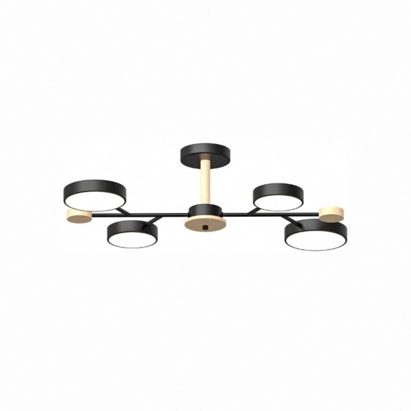 Люстра на штанге LED4U L3213-670 BK 5700₽