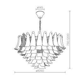 Подвесная люстра MODELUX ML.6777.28P GD
