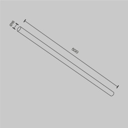 Соединитель для шинопровода Maytoni Technical CA001-L500-BS