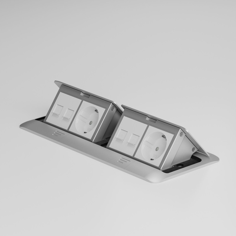 Розетка Werkel W8078065 серебряный 18300₽