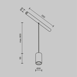 Светильник на шине Maytoni Technical C105PL-3W3-6K-BS