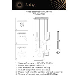 Каскадная люстра APLOYT APL.058.03.36