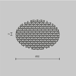 Антибликовая решетка Maytoni Technical HoneyComb001-D32