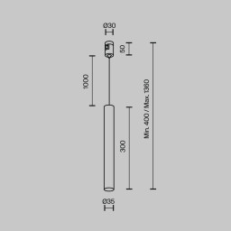 Светильник на шине Maytoni Technical TR155-1-5W3K-BS