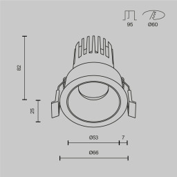 Встраиваемый светильник Maytoni DL115-10W-4K-W