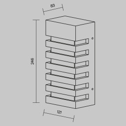 Светильник настенный Maytoni O034WL-01B