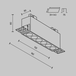 Линейный светильник Maytoni Technical DL065-12W3-6K-TRS-B