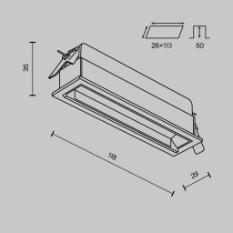 Линейный светильник Maytoni Technical DL100-6W2.7-3-4K-B