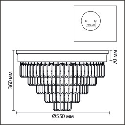 Накладная люстра LUMION 8266/8C