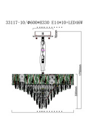 Подвесная люстра Fluorite FL1058-10P