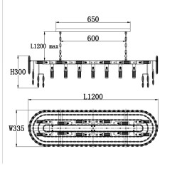 Подвесная люстра Fluorite FL1064-21P