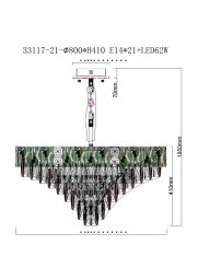 Подвесная люстра Fluorite FL1088-21P