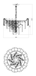 Подвесная люстра Fluorite FL1092-13P