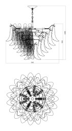 Подвесная люстра Fluorite FL1093-16P