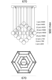 Накладная люстра Fluorite FL1113-9N