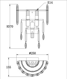 Бра Fluorite FL1063-3W