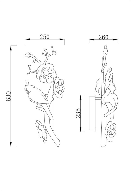 Бра Fluorite FL1099-3WL