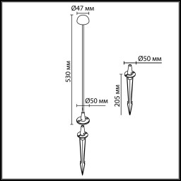 Садово-парковый светильник Odeon Light 7122/4GL