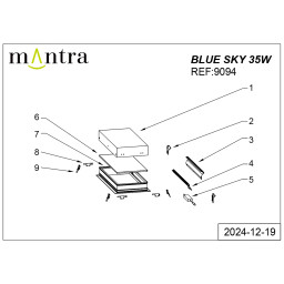 Встраиваемый светильник Mantra 9094