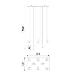 Каскадная люстра Mantra 8934+8PL