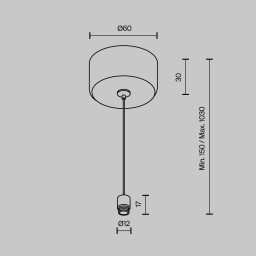 Подвесной комплект Maytoni Technical CA029SW-L1000-B