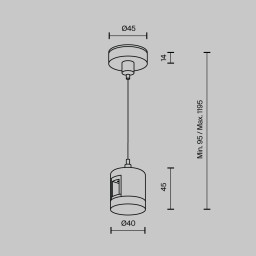 Подвесной комплект Maytoni TRA157SW-IPC1-PT
