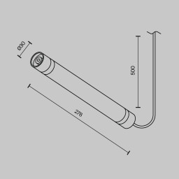 Соединитель для шинопровода Maytoni Technical CA011-L300-100W-B