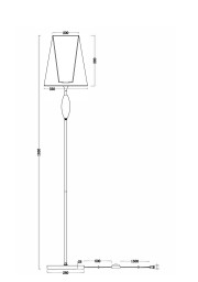 Торшер Freya FR2022FL-01CH