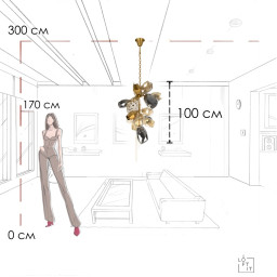 Подвесная люстра LOFT IT 10401/600M