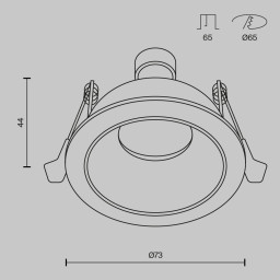 Влагозащищенный светильник Maytoni Technical DL126-GU10-B