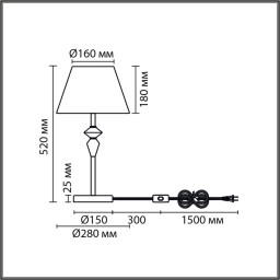 Настольная лампа LUMION 8275/1T