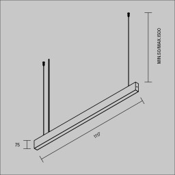 Линейный светильник Maytoni Technical P070PL-2.7-3-4K-B