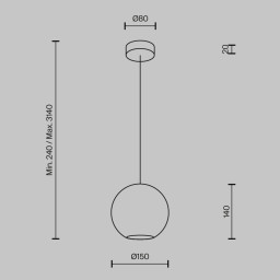 Подвесной светильник Maytoni MOD437PL-01BG