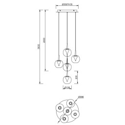Каскадная люстра Mantra 9080