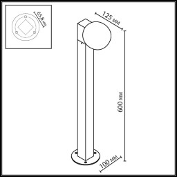 Садово-парковый светильник Odeon Light 7124/1G