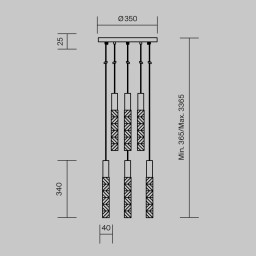 Каскадная люстра Maytoni MOD328PL-L18BS3K