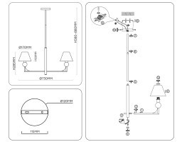 Люстра на штанге Ambrella Light LH75153