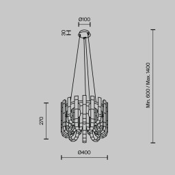 Подвесная люстра MODELUX ML.6621.9 CR