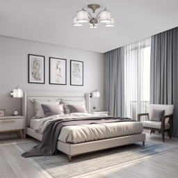 Люстра на штанге Eurosvet 60080/5 сатин-никель