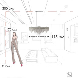 Подвесная люстра LOFT IT 10404/1150L SN