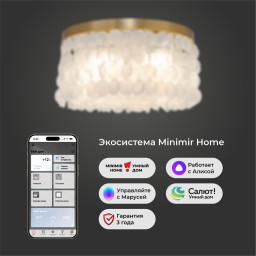 Накладная люстра Eurosvet 60084/5 латунь/перламутр Smart